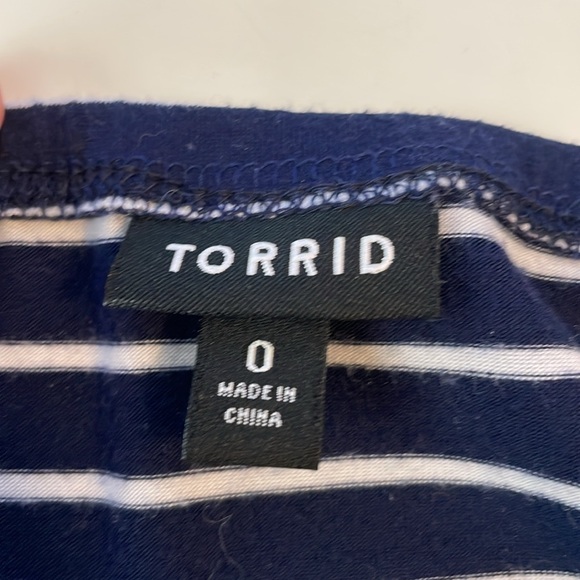 TORRID Navy Stripe Halter Dress 0 - Picture 5 of 6